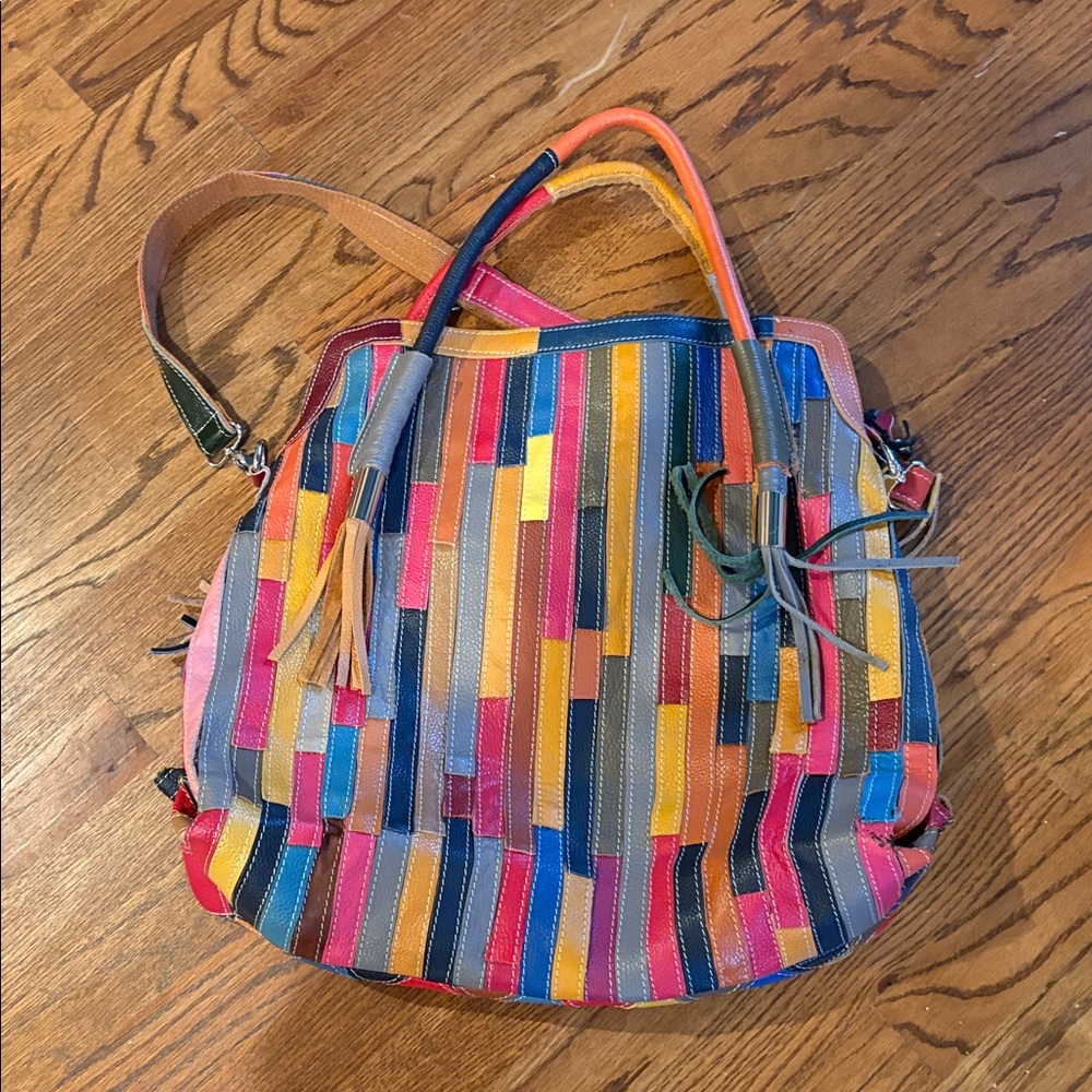 Colorful Patchwork Tote Bag - Picture 2 of 8